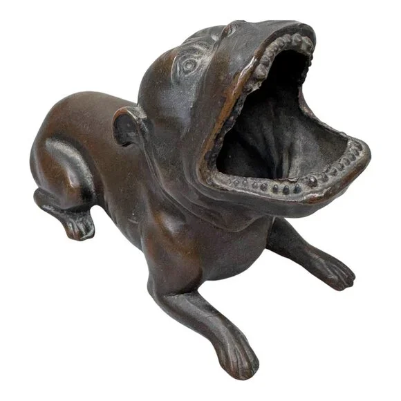 1920 ART Deco JENNINGS BROTHERS JB BRONZE Bulldog Cigar Ashtray Paperweight 1980